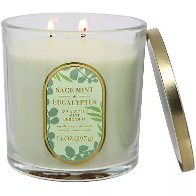 Sage Mint & Eucalyptus 3-Wick Candle