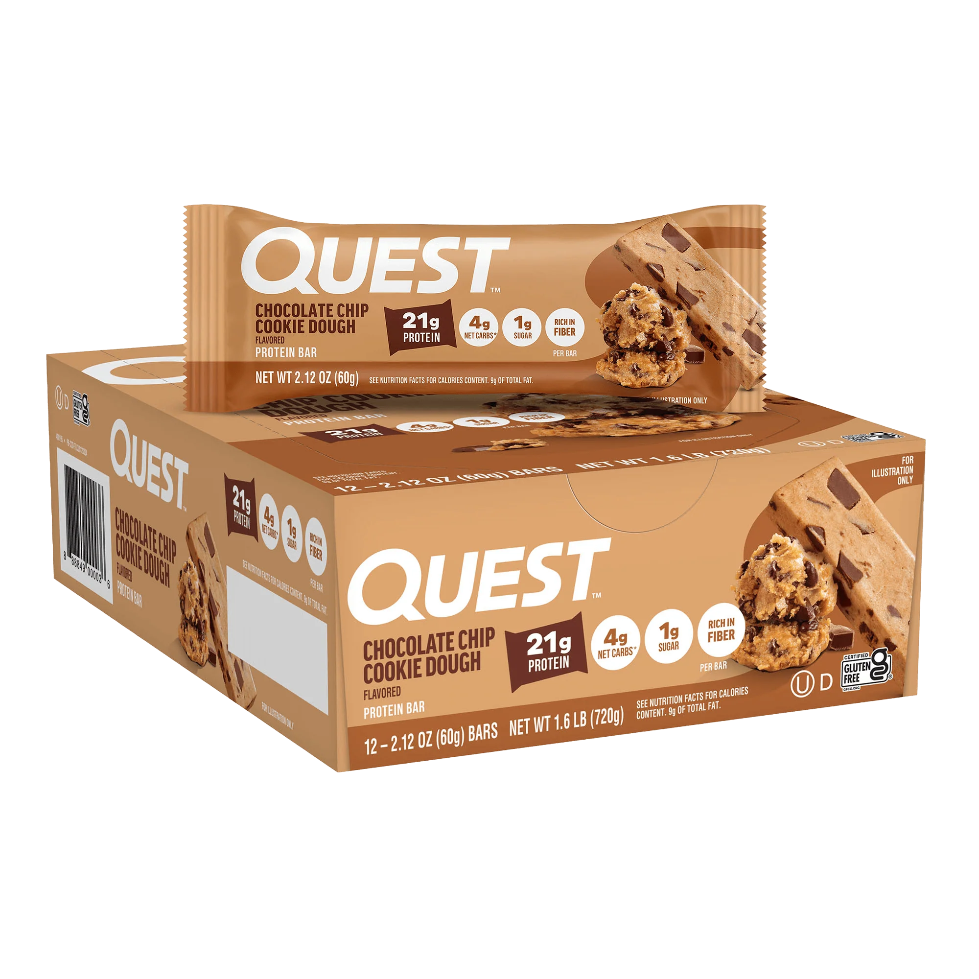 Quest Chocolate Chip Cookie Dough Protein Bar